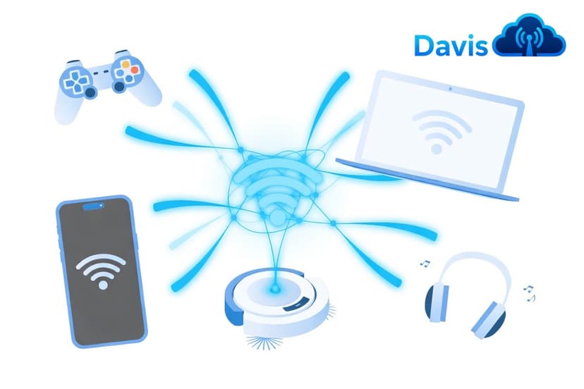 Now, just connect your devices to your new, blazing-fast Davis Rural Broadband WiFi network! You're all set. Easy as 1-2-3!